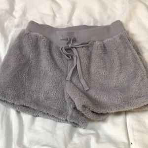 American Eagle Fuzzy Pajama Shorts